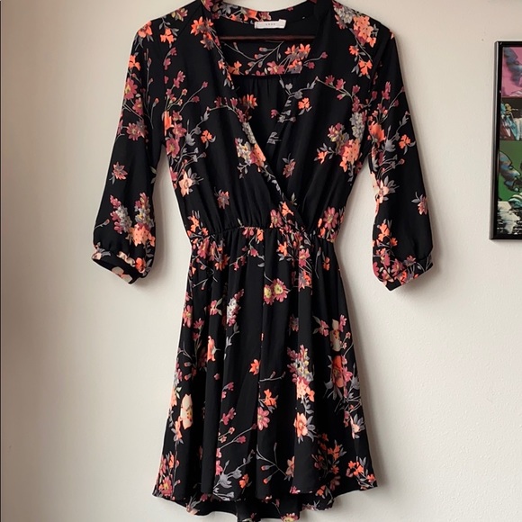 lush floral wrap dress